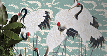 Red crowned crane
